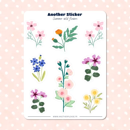 Planche de stickers - Summer Wild Flowers