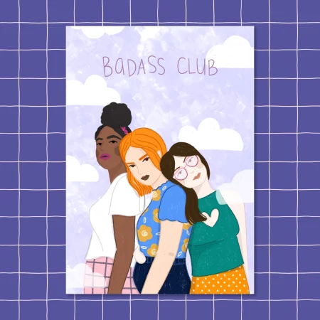 Carte féministe badass Club
