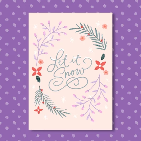 Carte de vœux - Let it snow