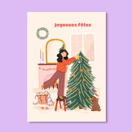 Carte de vœux - Le sapin