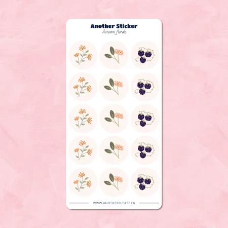 Planche de stickers - Autumn Florals