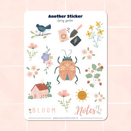 Planche de stickers - Spring Garden