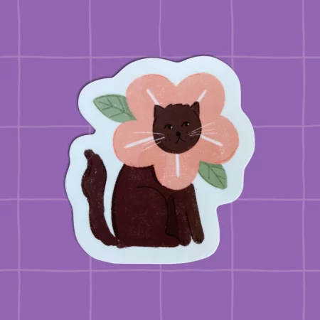 Sticker - Chat-Fleur