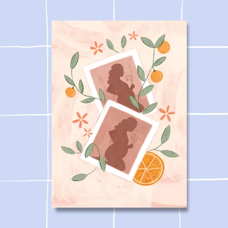 Carte - Polaroid Grossesse
