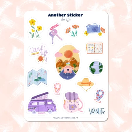 Planche de stickers - Van Life