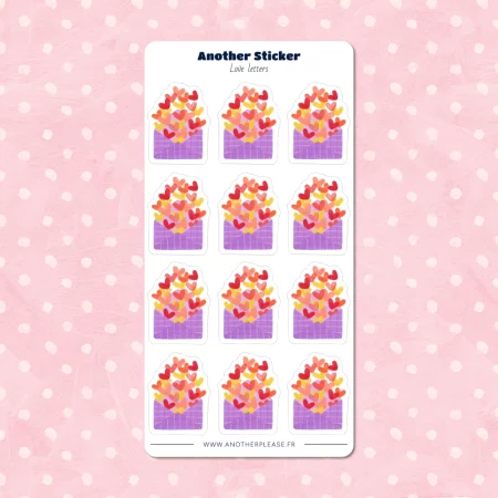 Planche de stickers - Love Letters