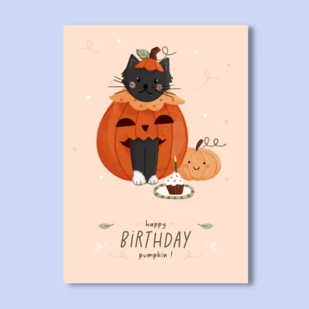 Carte - Happy Birthday Pumpkin