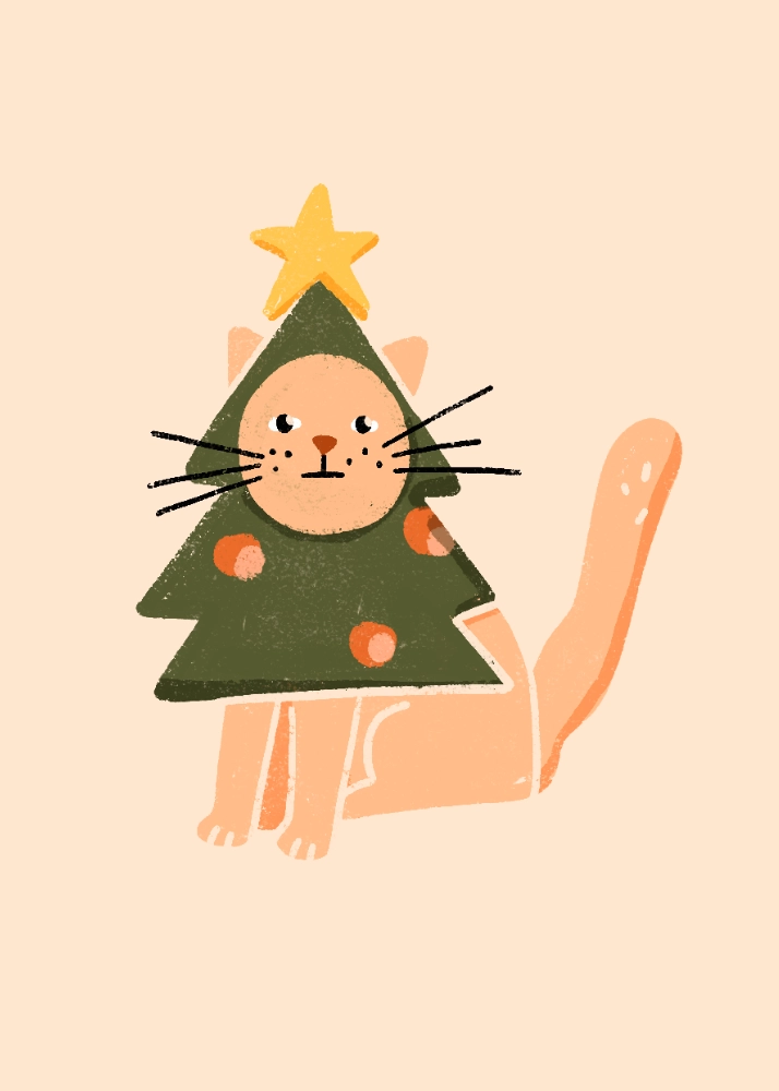 Carte de vœux - Le Chat-pin – Image 2