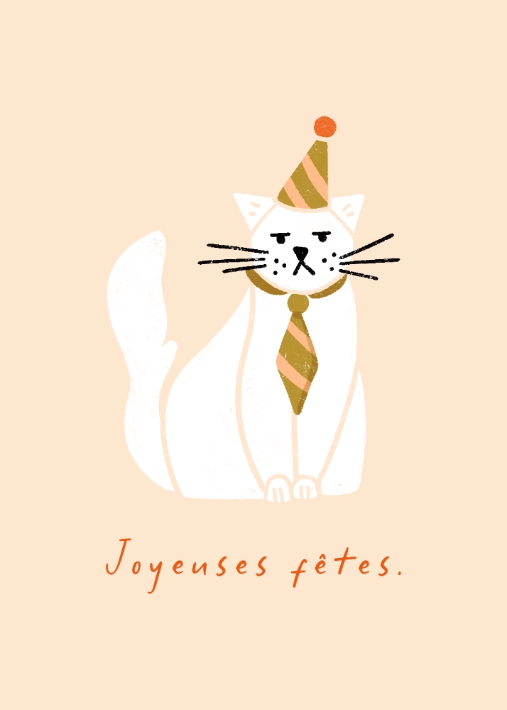 Carte de vœux - Grumpy Party Cat – Image 4