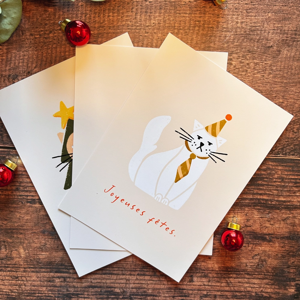 Carte de vœux - Grumpy Party Cat – Image 3