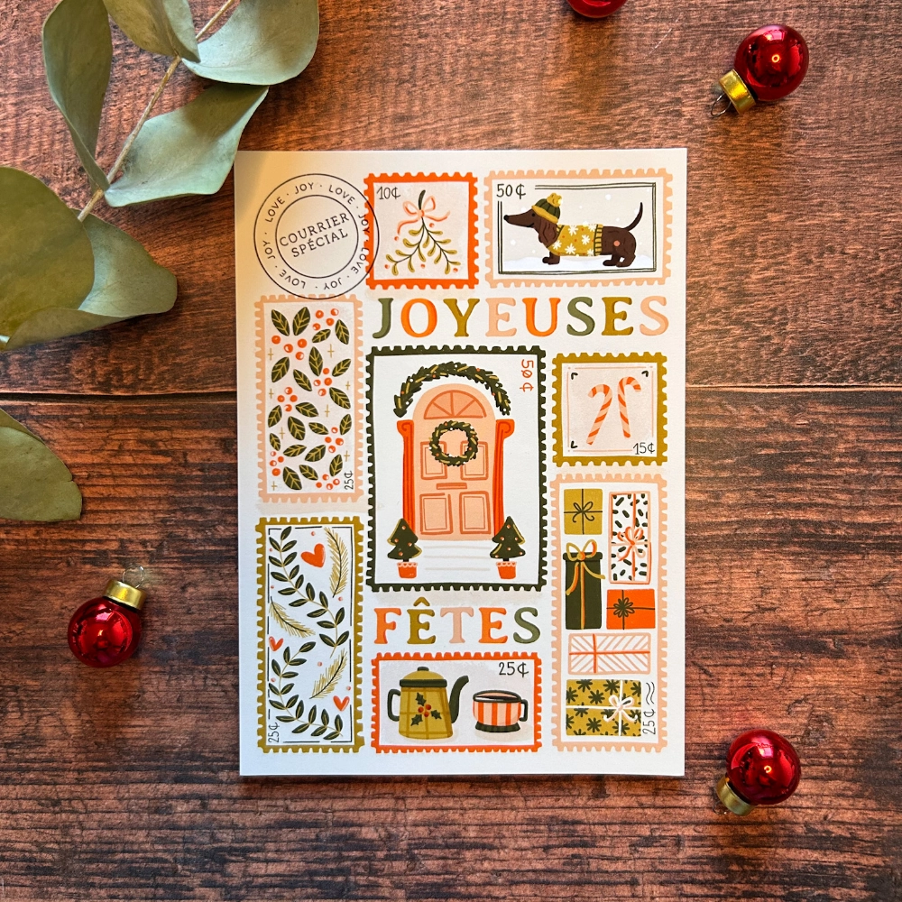 Carte de vœux - Timbres de Noël – Image 2