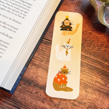 Marque page - Chats de Noël