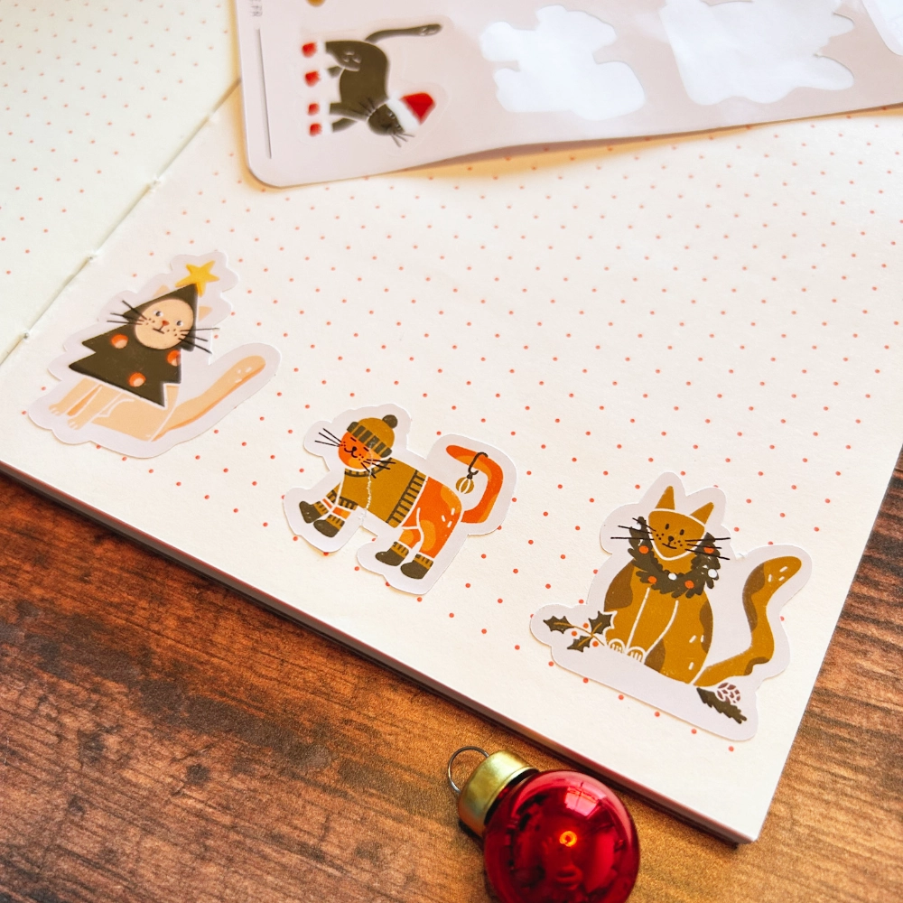 Planche de stickers - Chats de Noël – Image 4